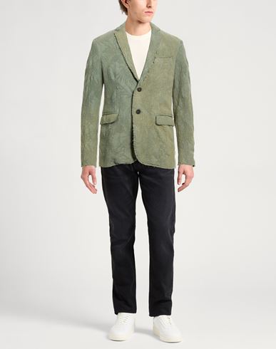 Man Blazer Military green Size 40 Cotton, Polyamide