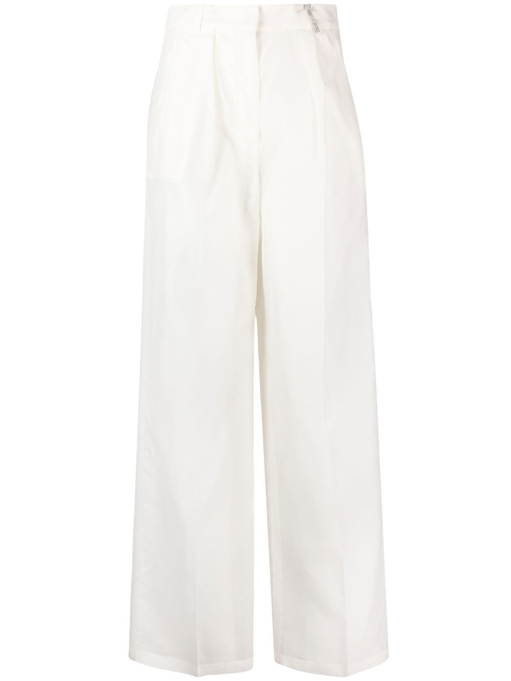 Transparent-leg loose-fit trousers - Green