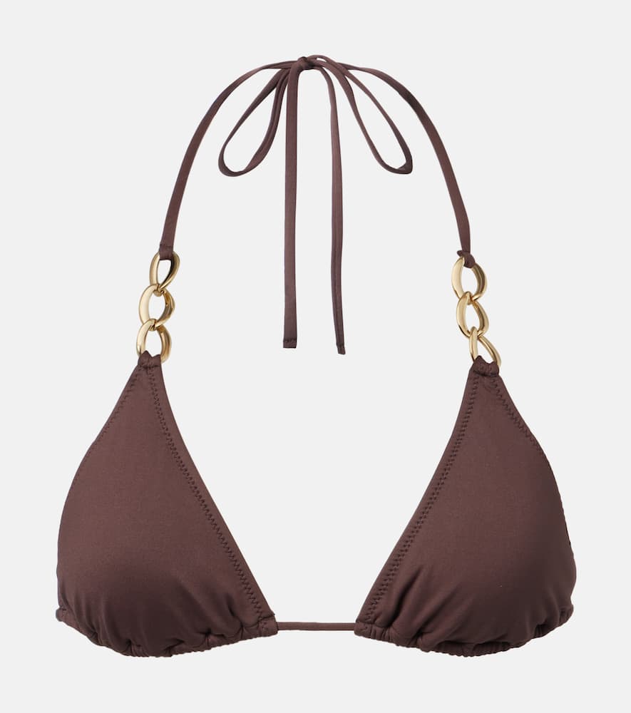 Chain-detail bikini top