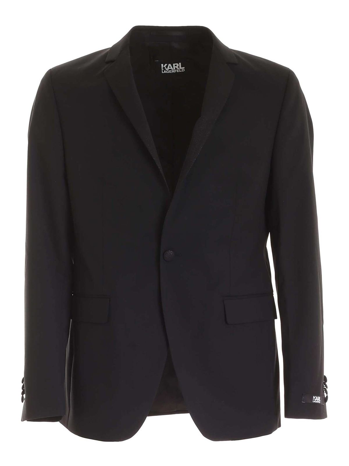 Lamé detail jacket in black