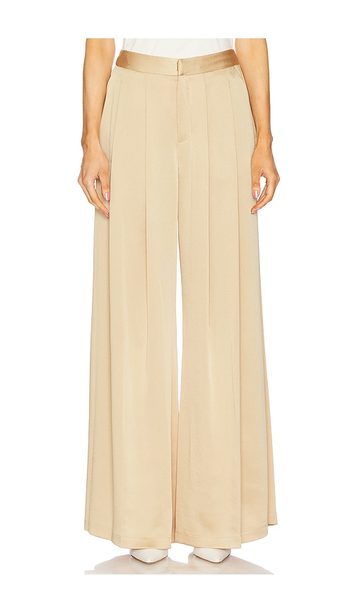 L'AGENCE HOSE MIT WEITEM BEIN AUBRIE in Tan. Größe 2. Also in