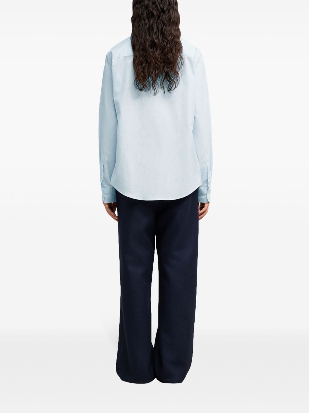 Light Blue Embroidered Logo Shirt