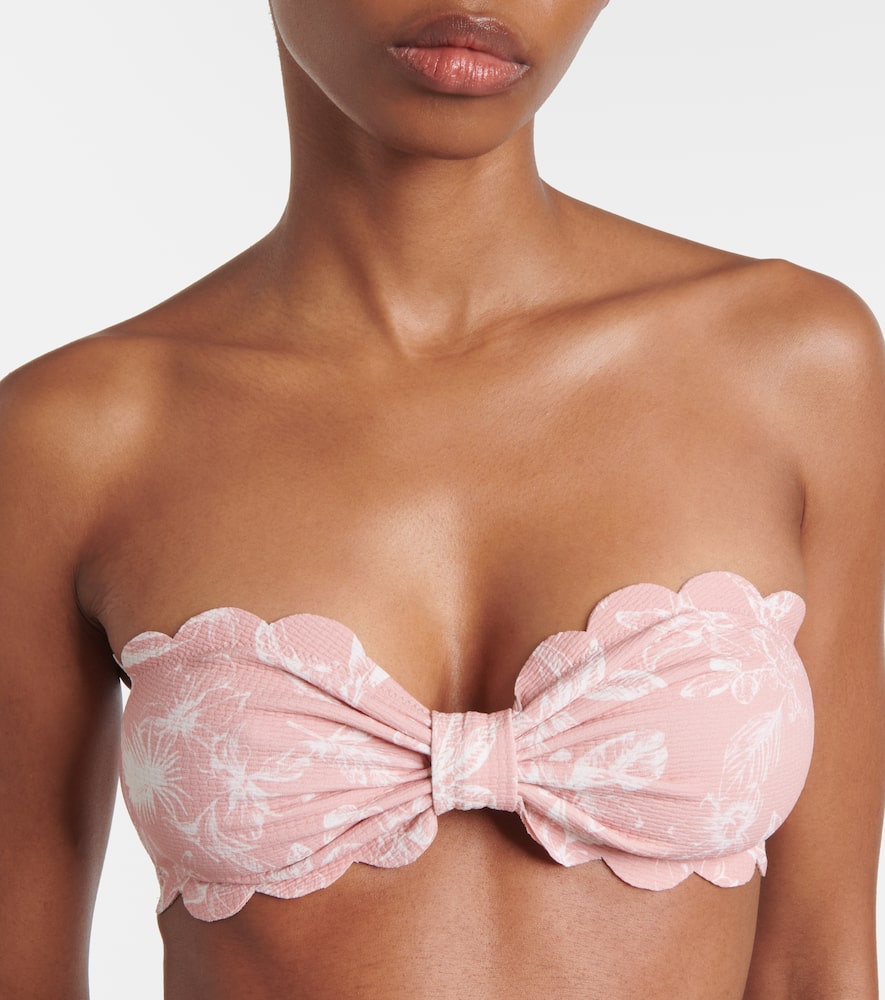 Antibes floral bandeau bikini top