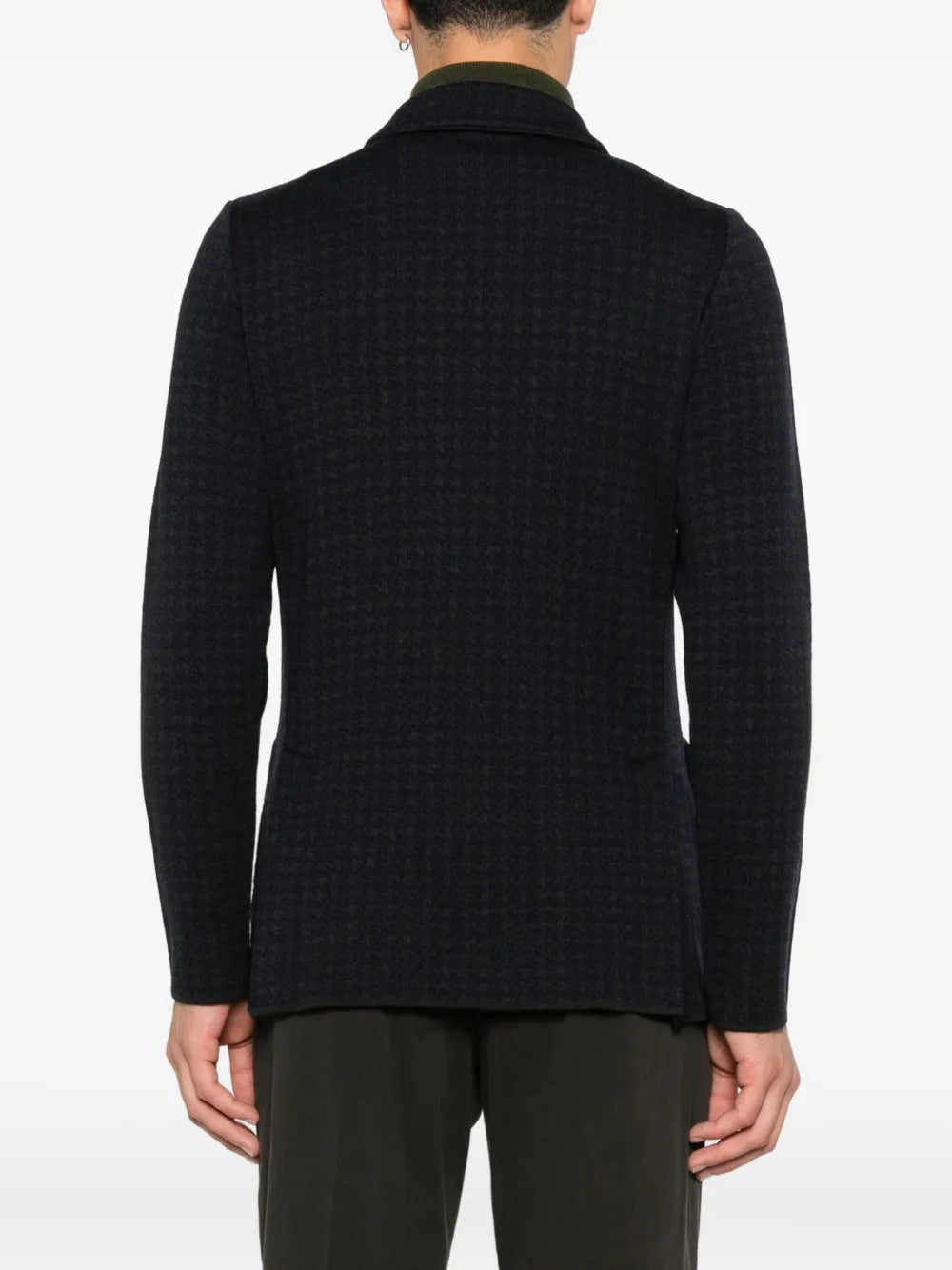 Lardini Double Breasted Jacket With Houndstooth Pattern