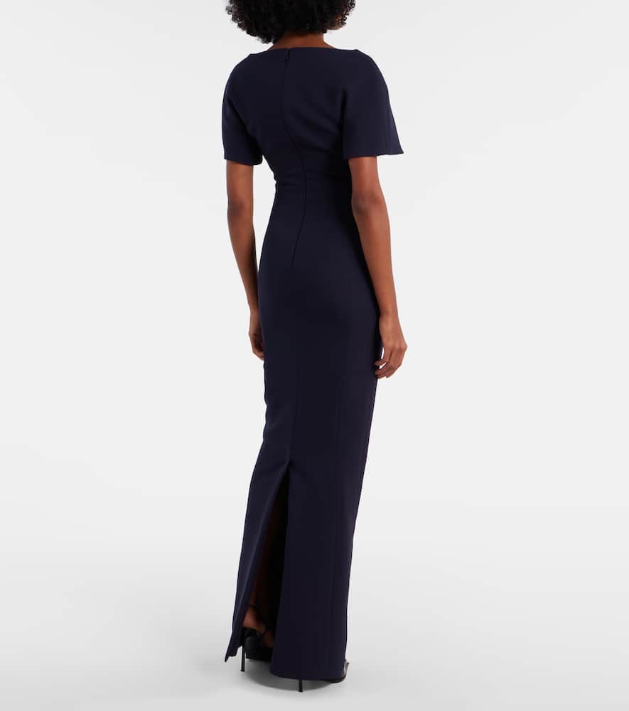 Lacin embellished crêpe gown