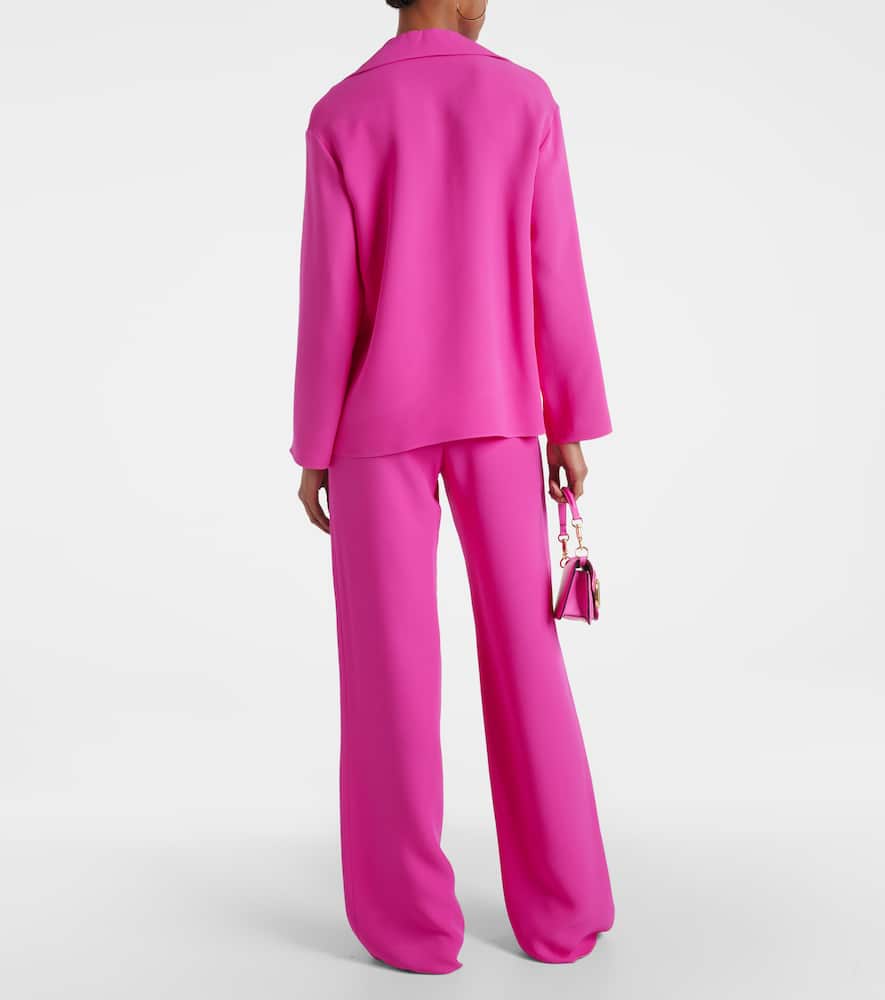 VGold tie-neck blouse