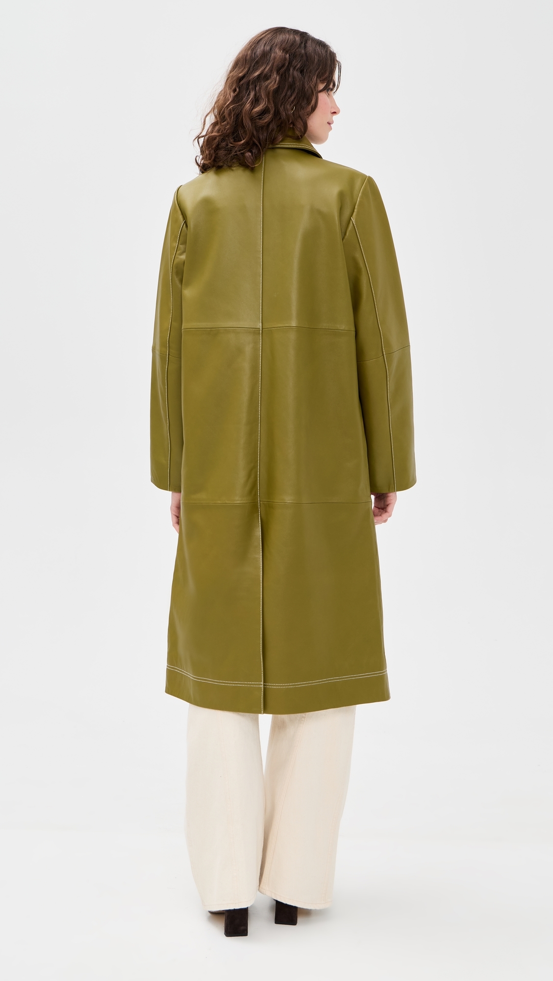 Aspen Leather Trench Green 