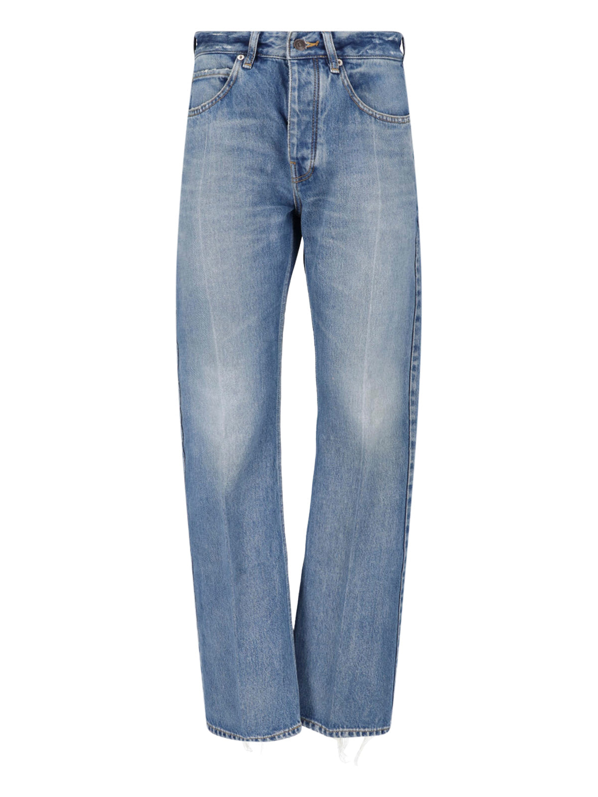 Women's Cotton Denim Jeans with Cowhide Detailing