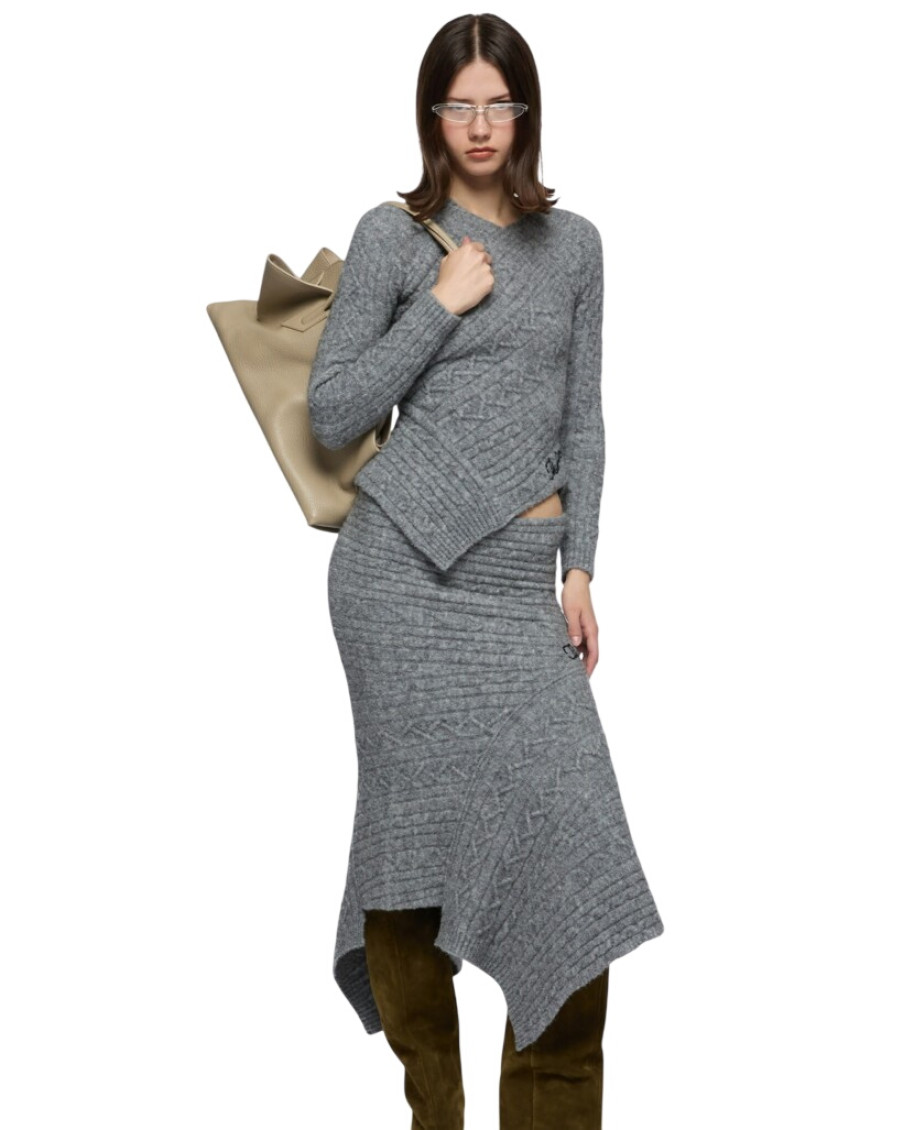 Light Grey V Neck Sweater