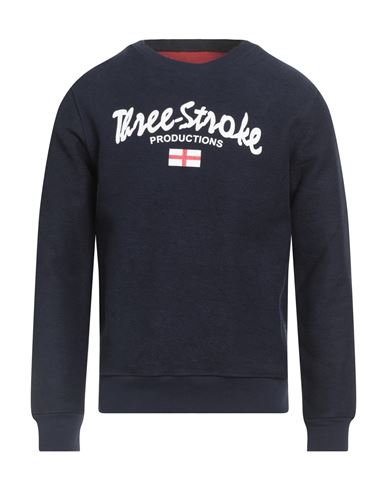 Man Sweatshirt Navy Size S Cotton