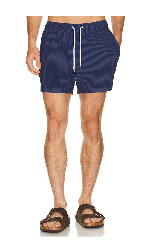 Vintage Summer Stripe Knit Shortie Volley in Blue. M. Also in S, L, XL/1X, XXL/2X