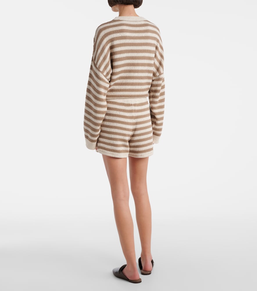 Brunello Cucinelli Striped cotton-blend shorts
