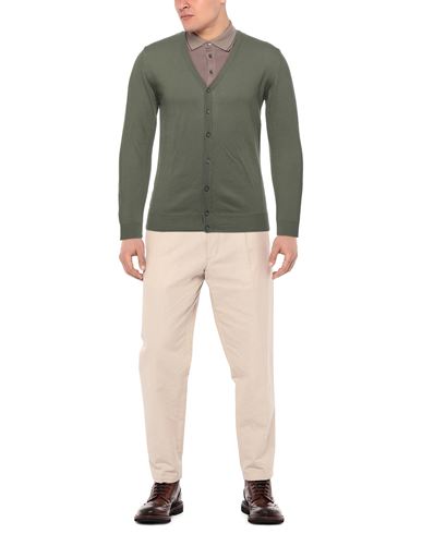 Man Cardigan Military green Size L Cotton