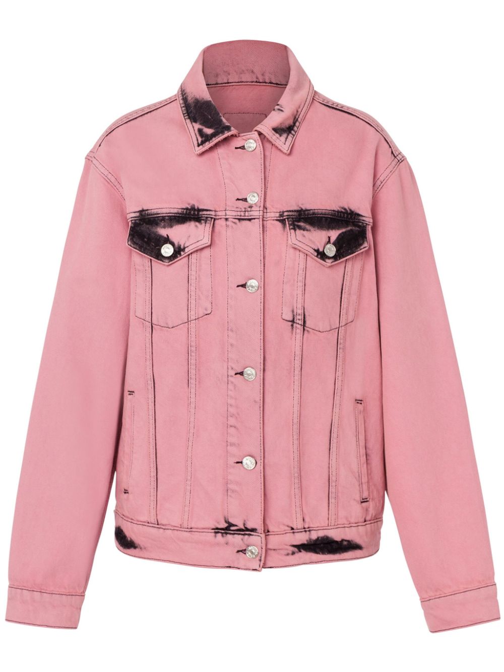 Button-down denim jacket - Pink
