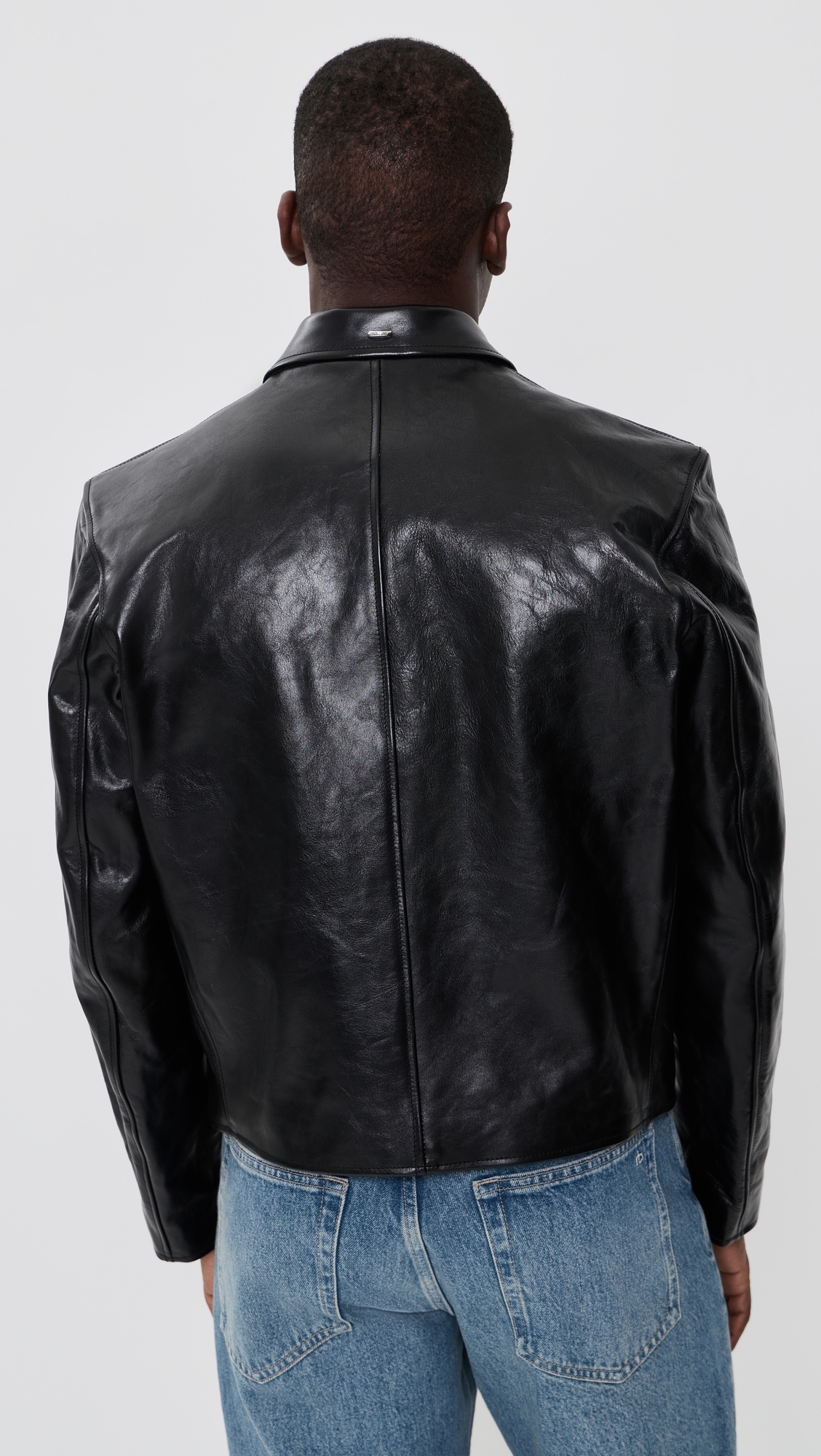 Leather Mini Jacket Black