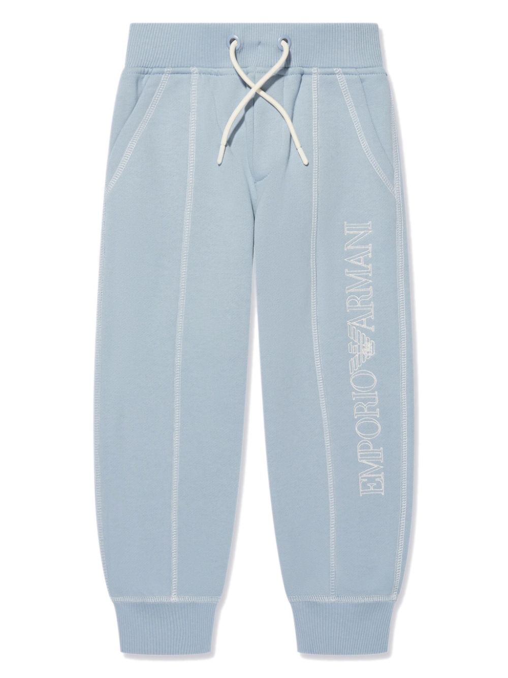 Logo-print cotton track pants - Blue