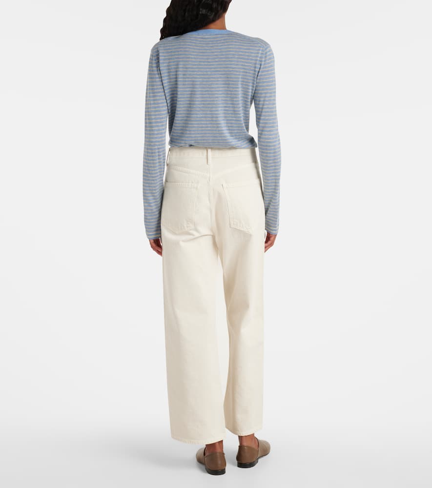 Ren high-rise cropped wide-leg jeans