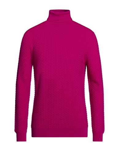 Man Turtleneck Magenta Size 46 Merino Wool
