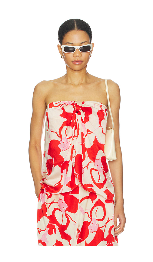 MISA Los Angeles Pixie Top in Red. XS. Also in XXS, S, M