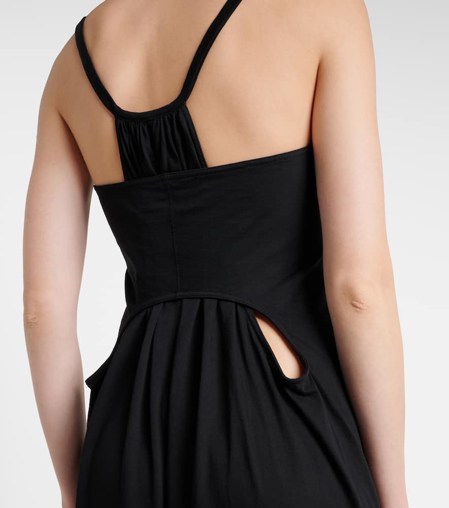 Temple layered cotton jersey maxi dress