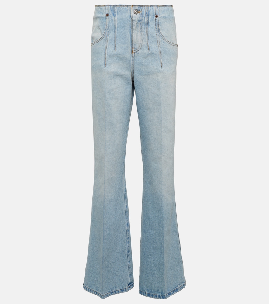 Bleached denim jeans