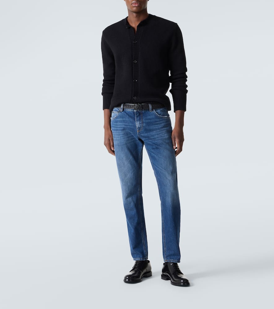 Faded straight jeans