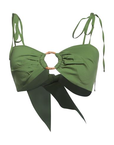 Woman Top Green Size 4 Cotton, Polyamide, Elastane