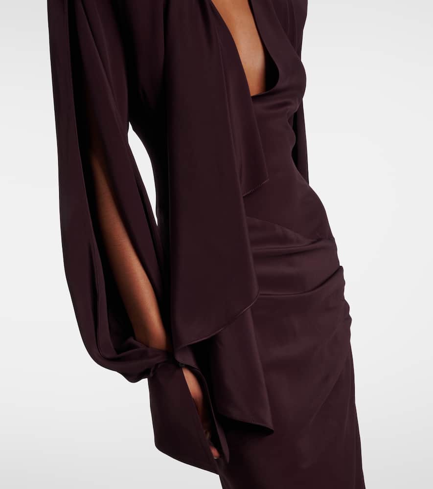 Draped asymmetric minidress