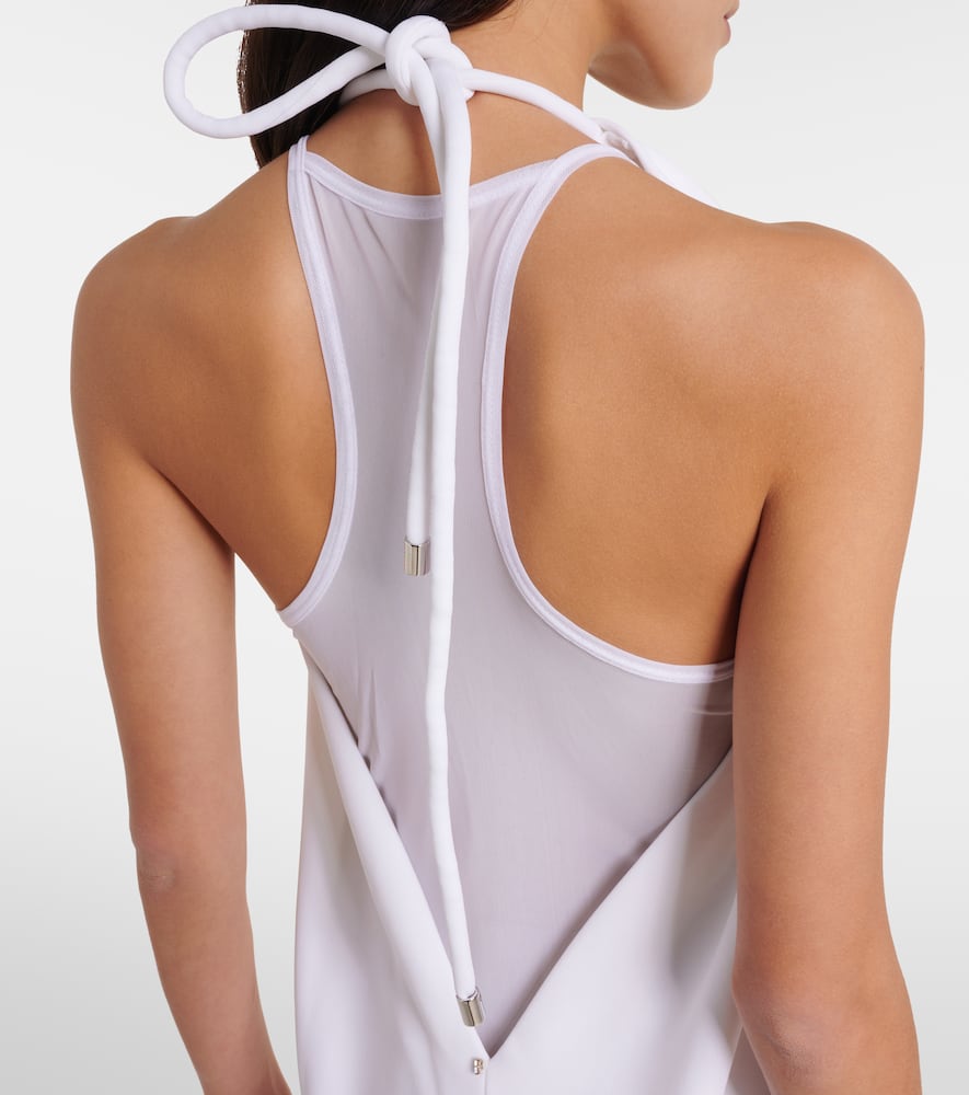Arizona draped halterneck minidress