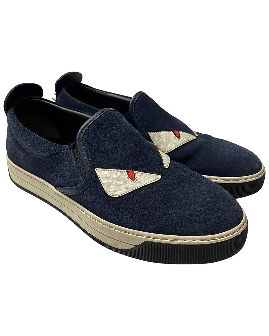 Women's Suede Monster 3D Eyes Slip-On Sneaker (Authentic Pre-Loved)