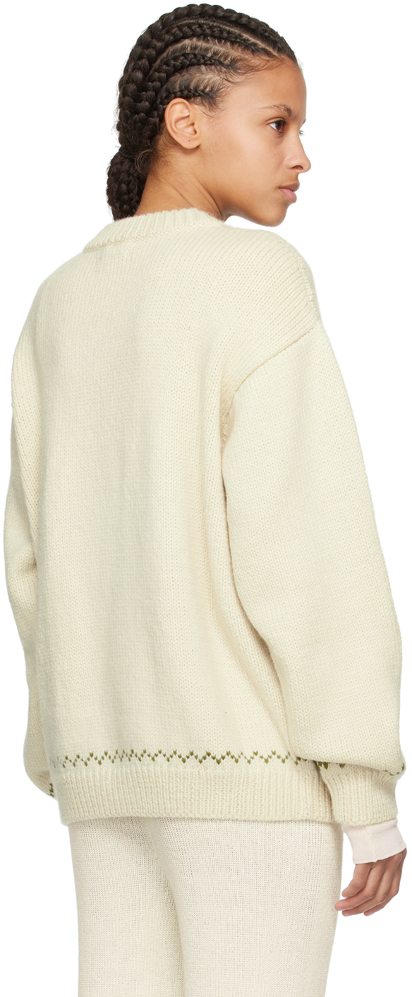 Bode Off-White Homestead Sampler Sweater