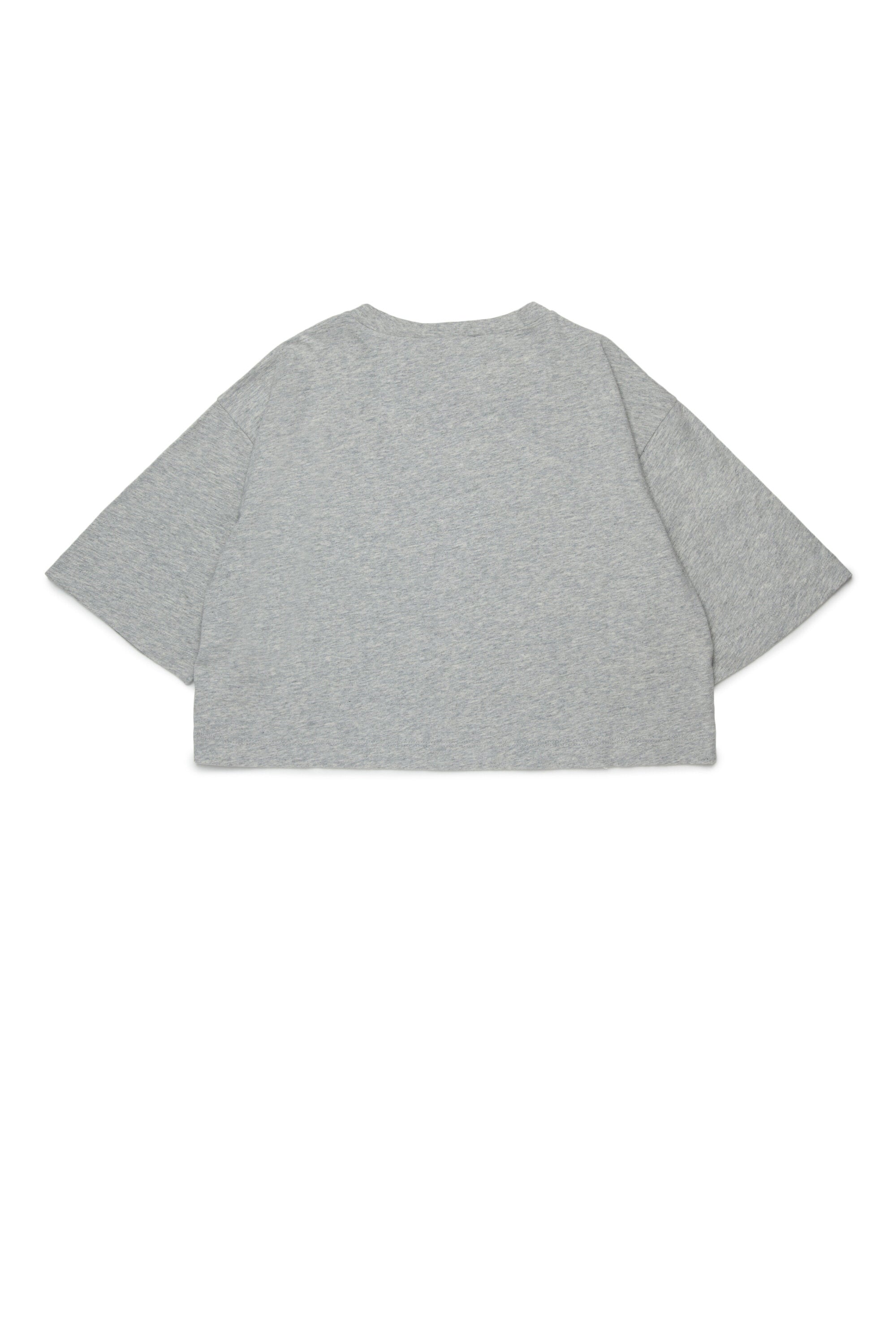 For Kids - T-shirt con ricamo a cuore davanti - Grigio