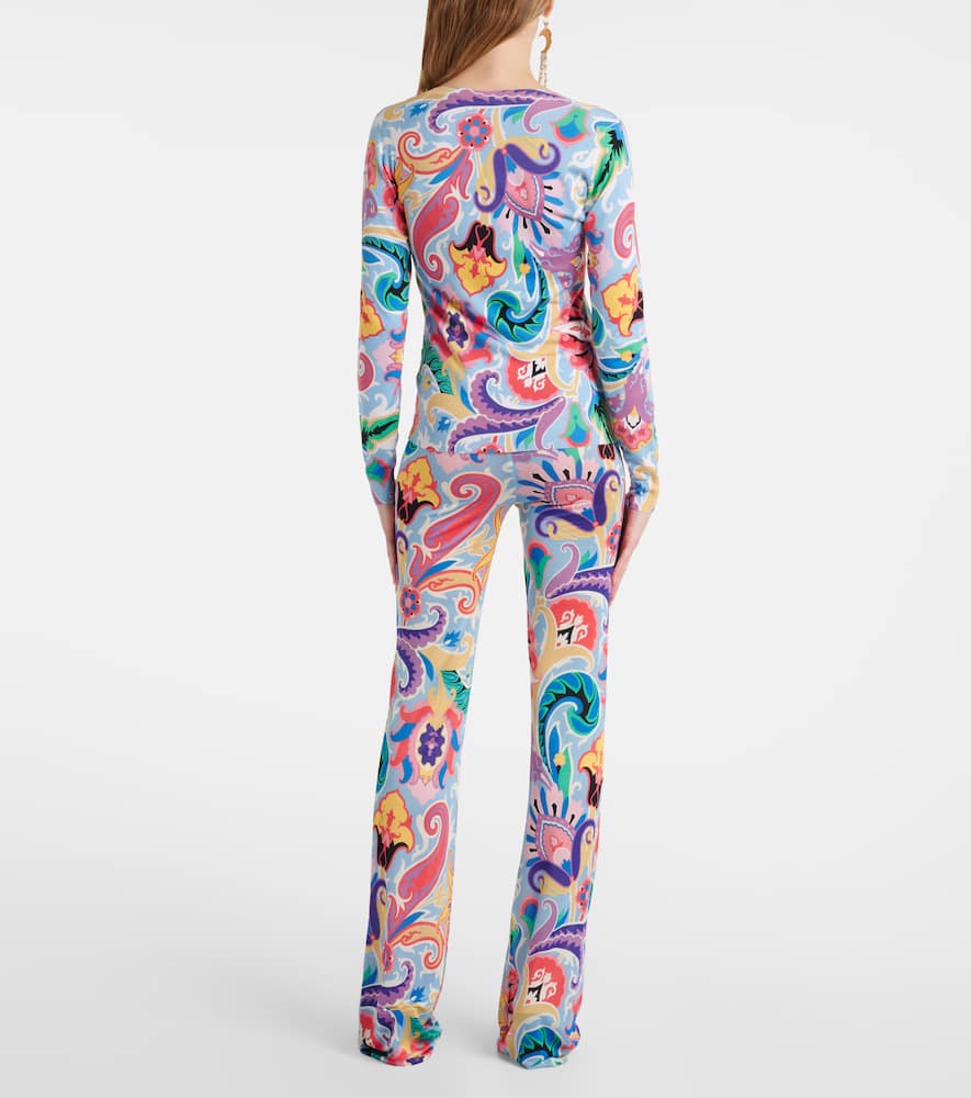 Paisley silk-blend sweater