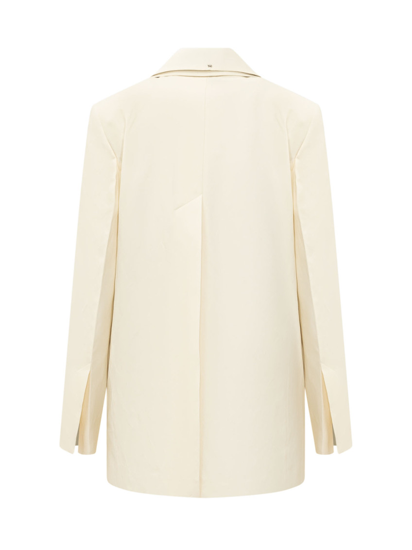 Double-collar Blazer In Viscose Blend
