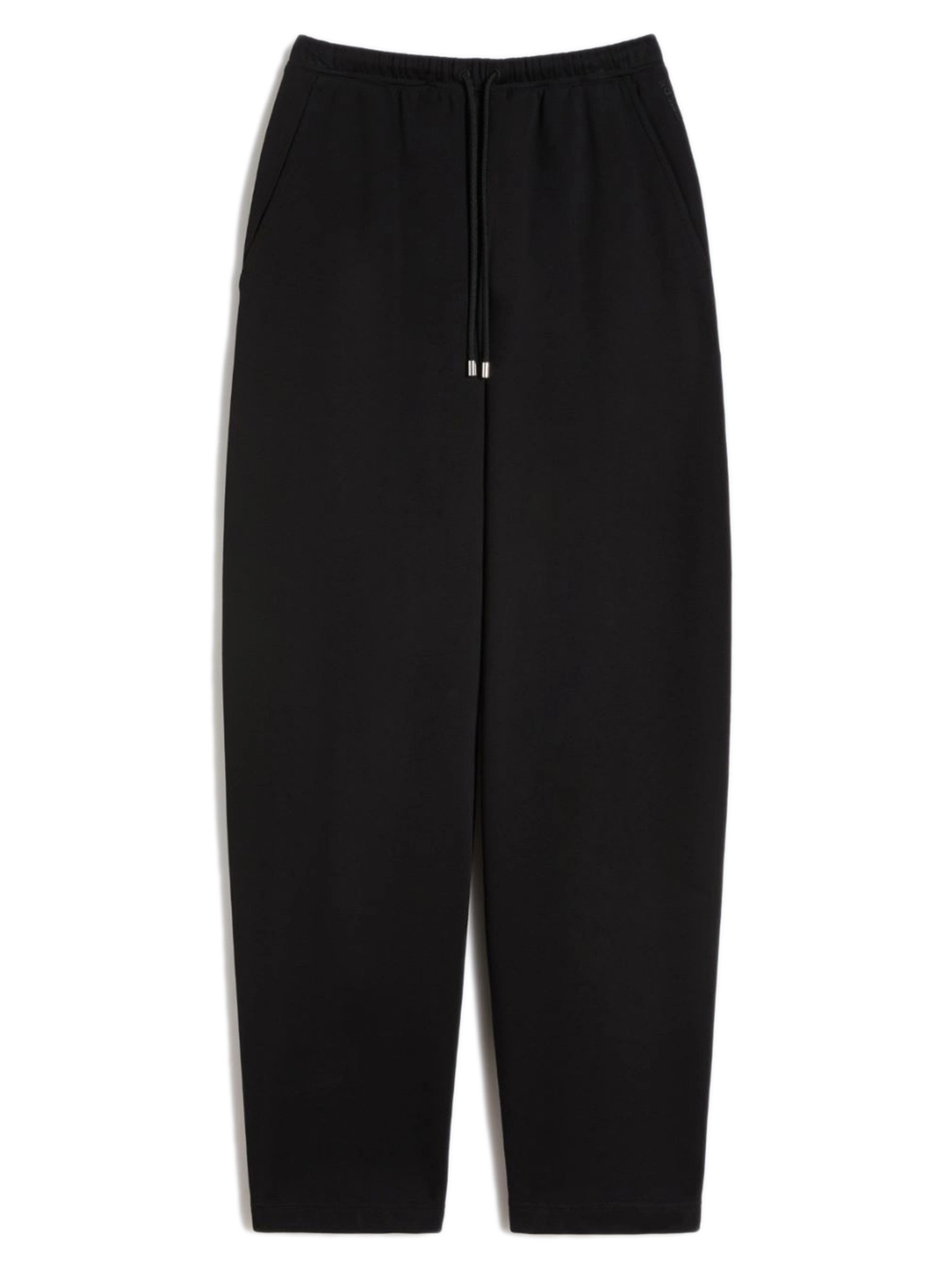 Sporty Drawstring Waist Pants with Slanted Side Pockets