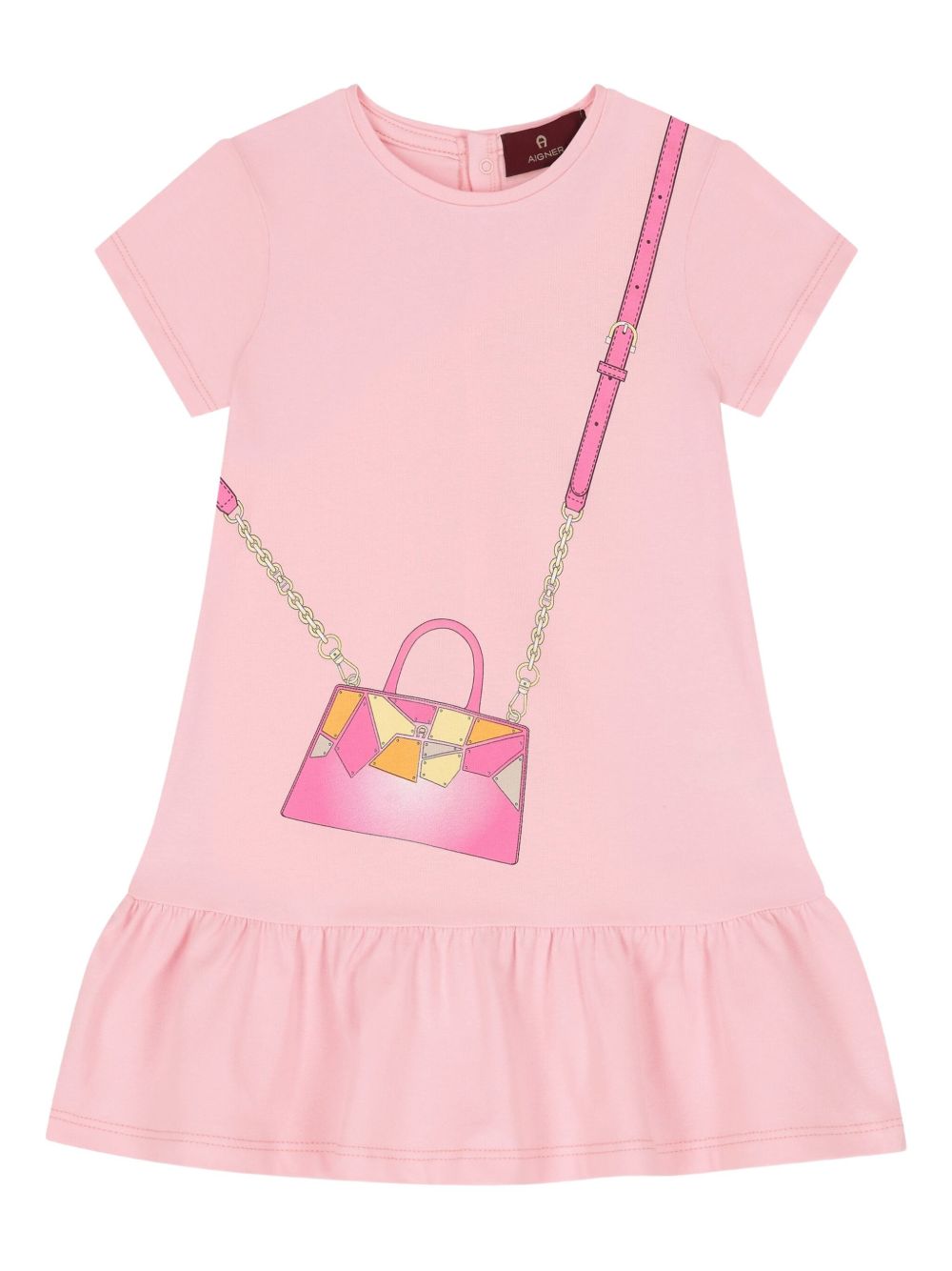 Aigner Kids graphic-print skater dress - Pink