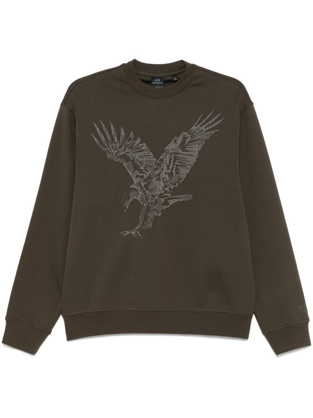 Embroidered-logo sweatshirt - Green