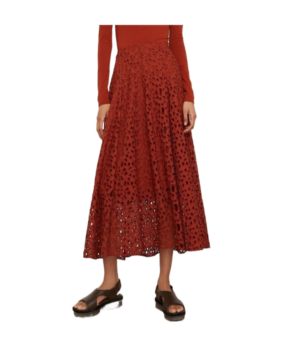 Lace spliced skirt