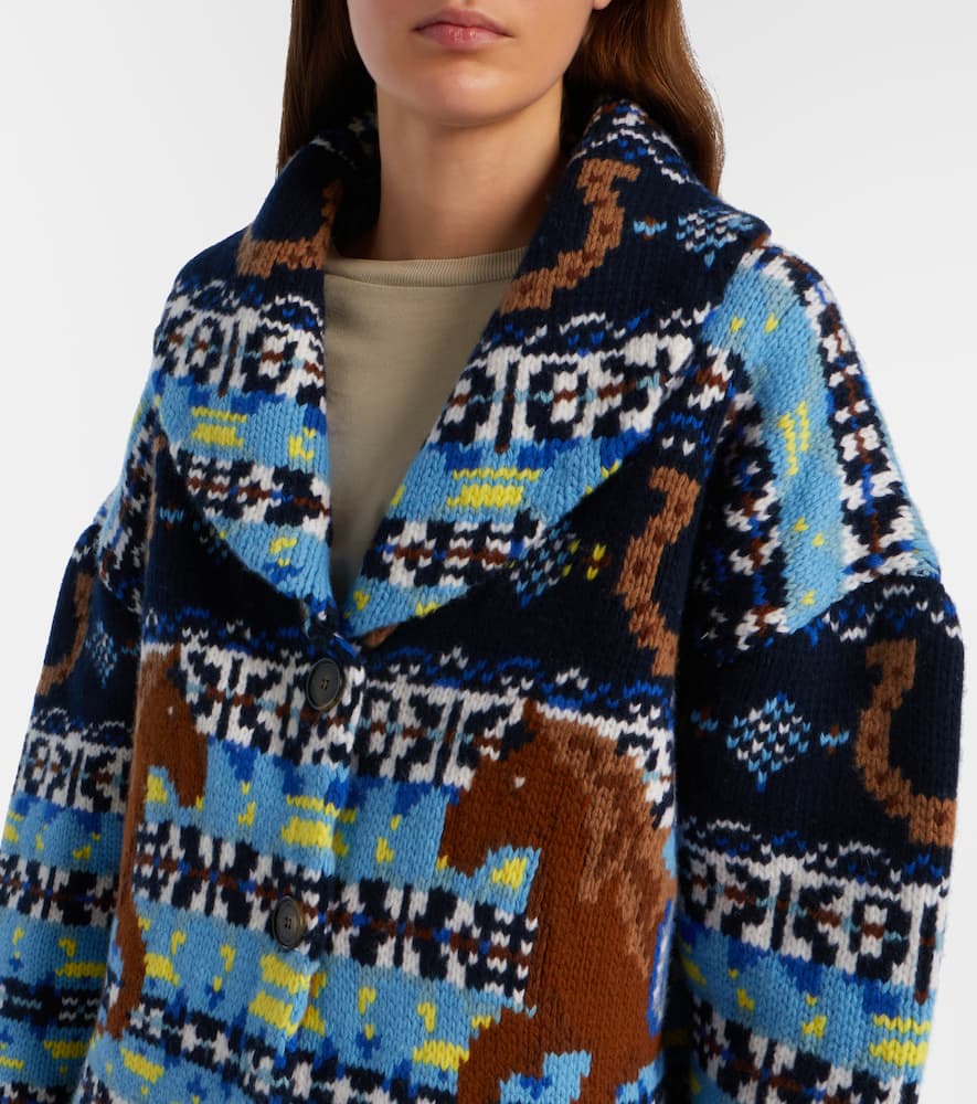 Fair Isle virgin wool cardigan