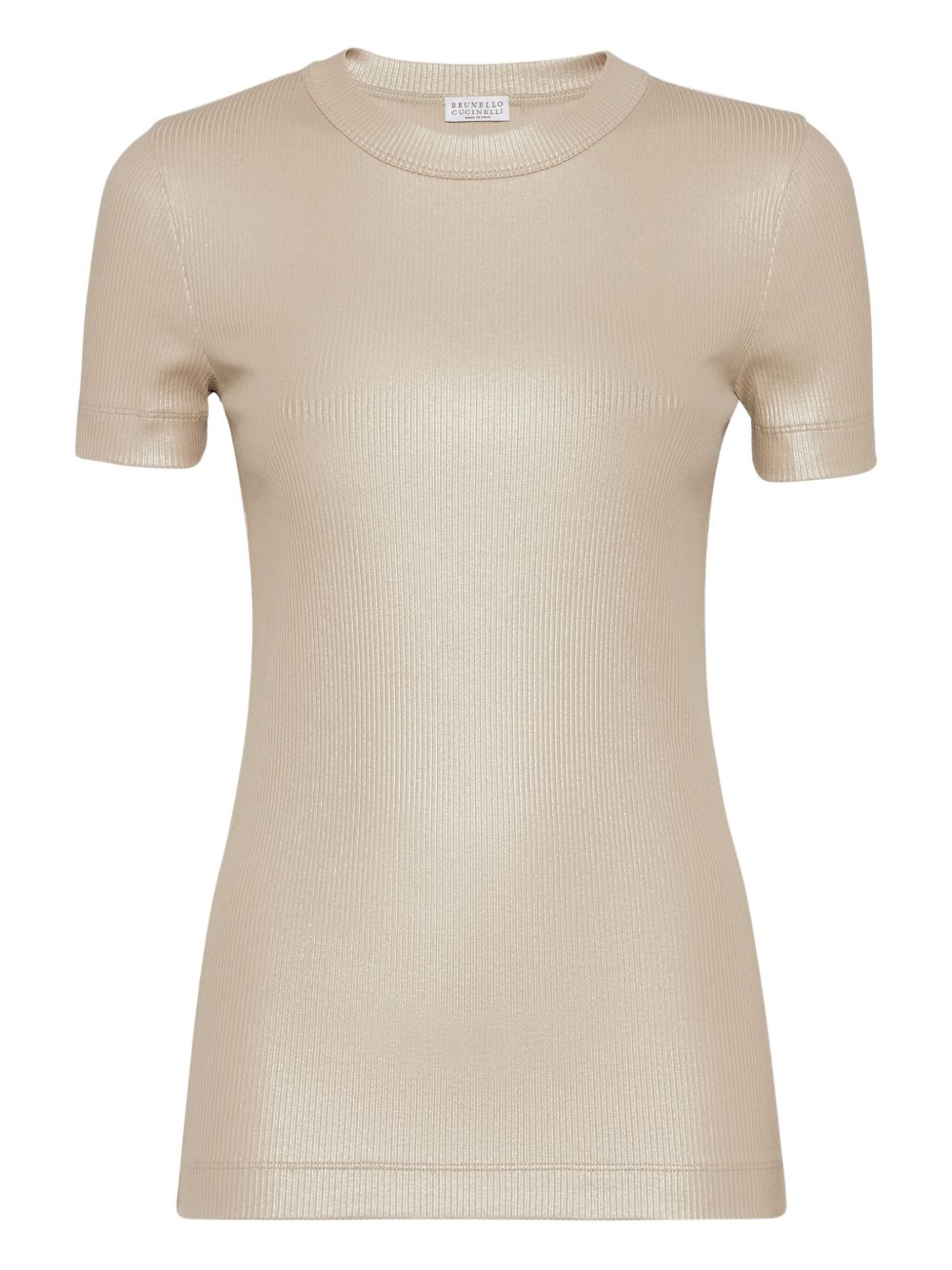 Ribbed T-shirt - Neutrals