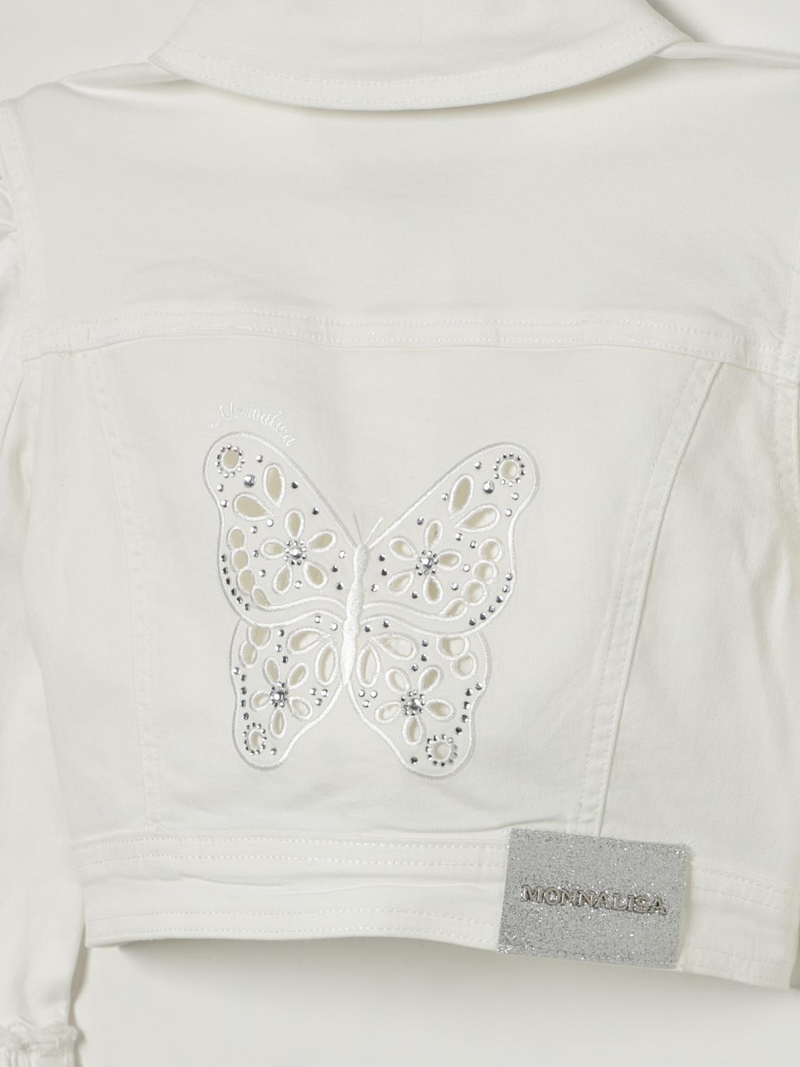 Butterfly denim jacket - White