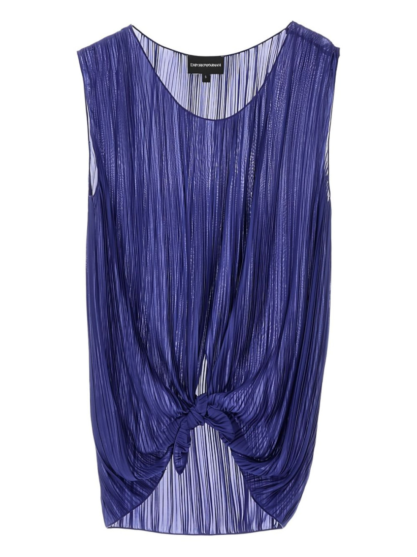Emporio Armani plissé top - Purple