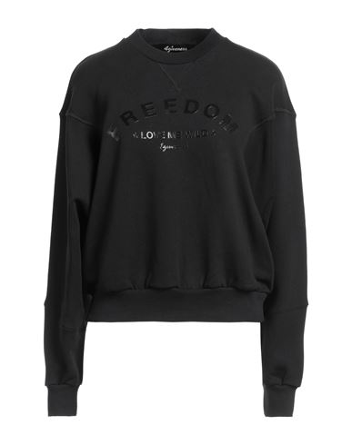 Woman Sweatshirt Black Size M Cotton