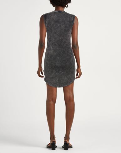 Woman Mini dress Black Size L Cotton, Elastane