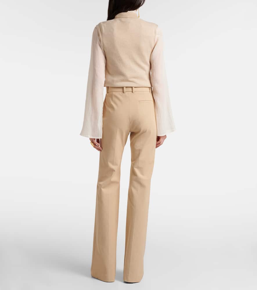 Tafira gabardine wide-leg pants