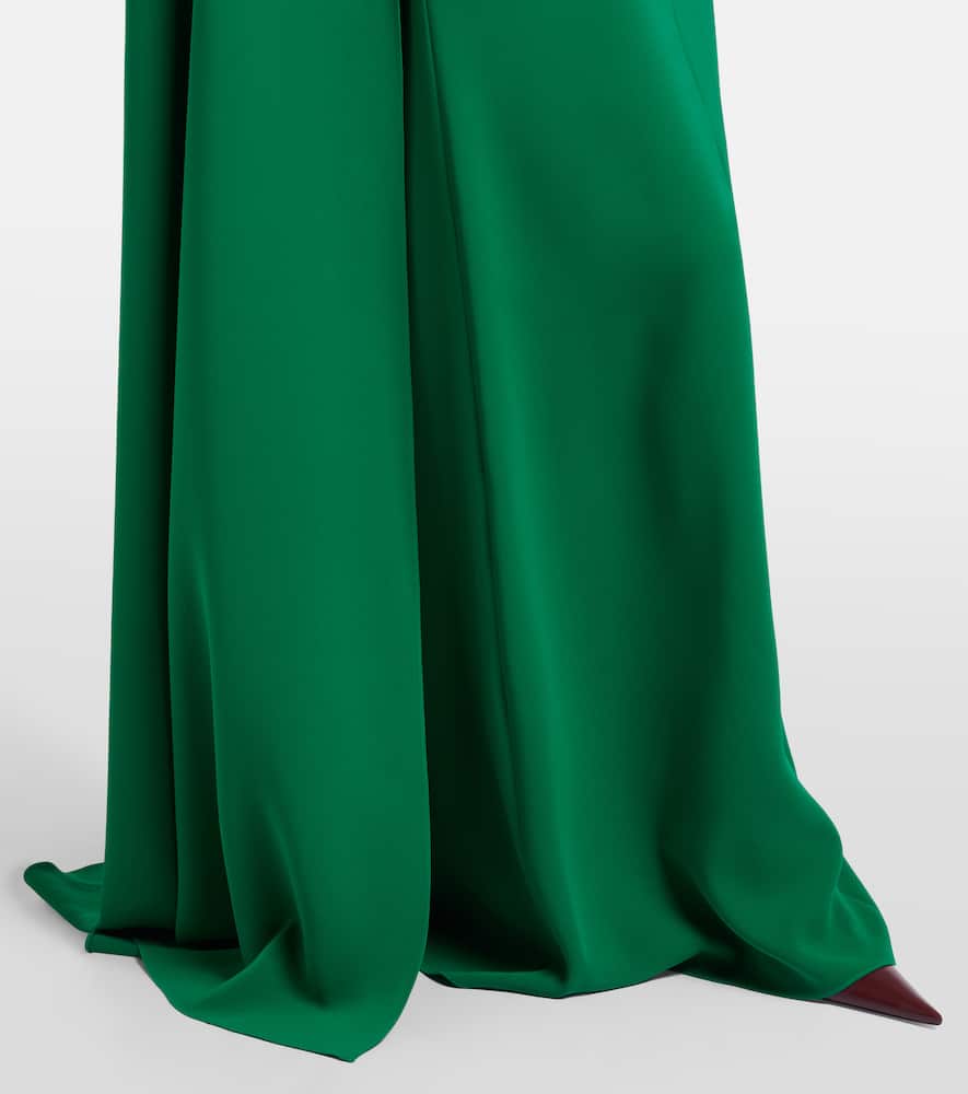 Cyclamen silk-blend georgette kaftan