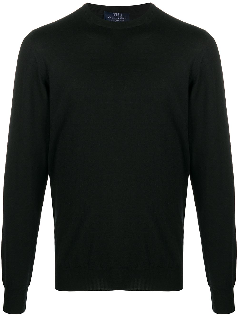 Round neck jumper - Black
