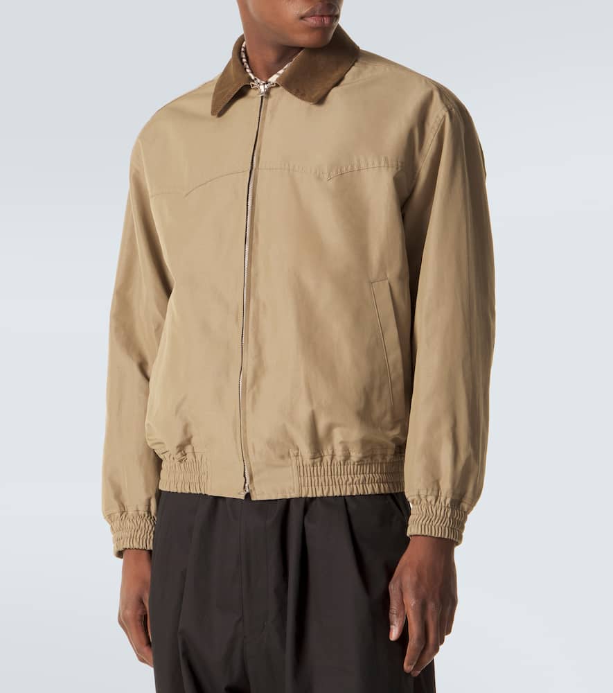 Comme des Garçons Homme Corduroy-trimmed blouson jacket