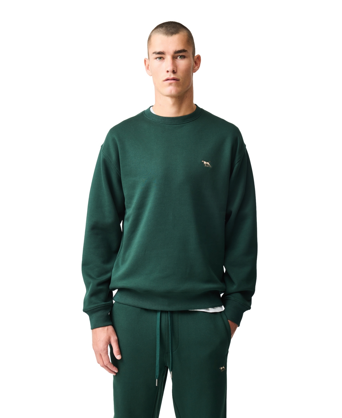 Men's Otago Cotton Crew Neck Sweatshirt - Forest