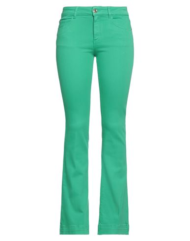 Woman Jeans Green Size 31 Cotton, Elastomultiester, Elastane